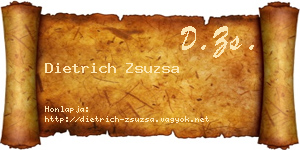 Dietrich Zsuzsa névjegykártya