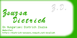 zsuzsa dietrich business card